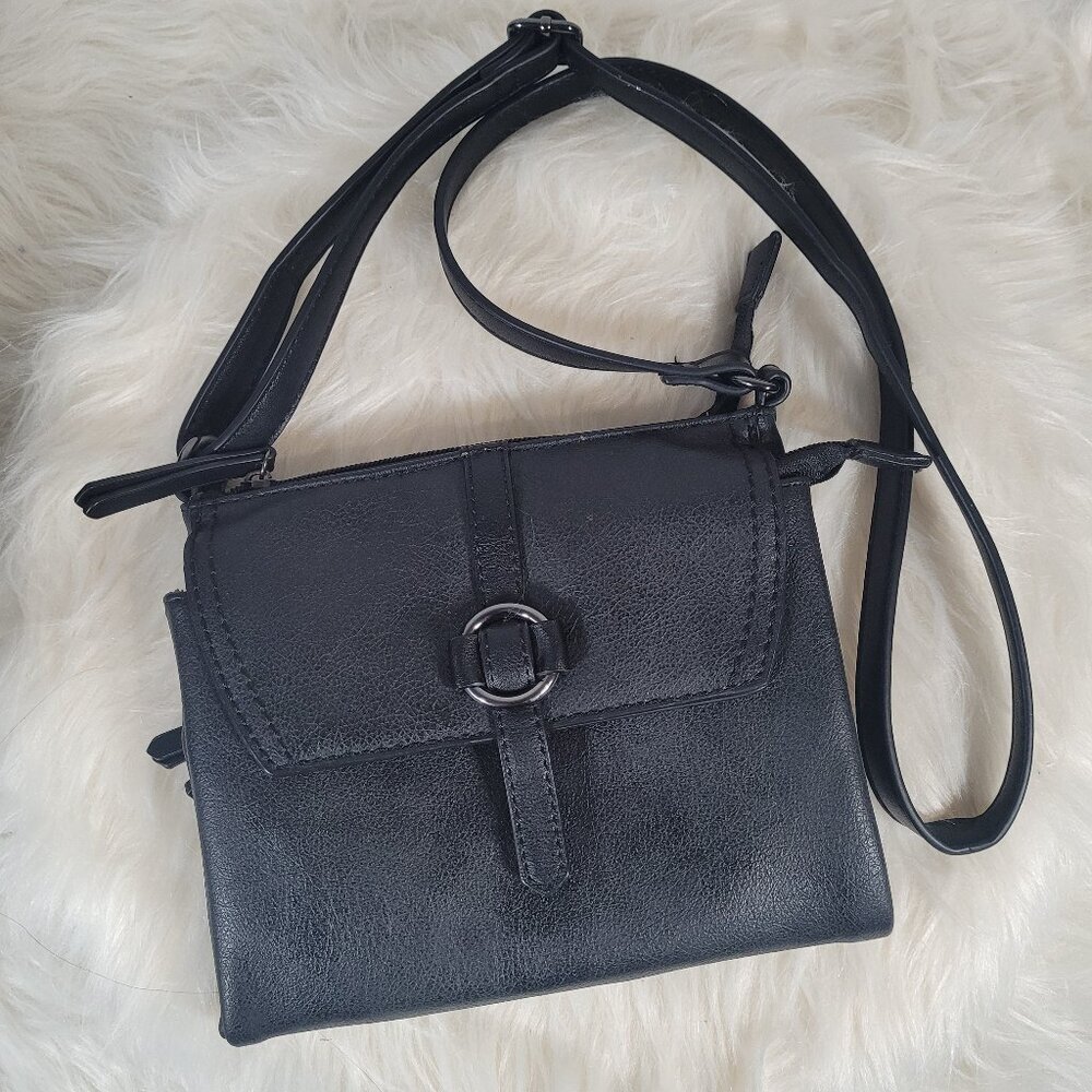 Clarks Black Leather Crossbody Bag